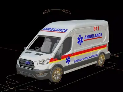 Ford Transit Ambulance 3D model