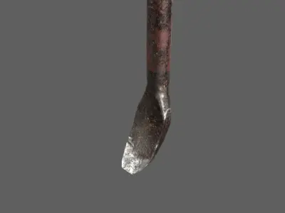 Old Crowbar Low-poly 3D model