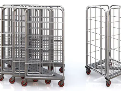 Carton carrying cart 3D model