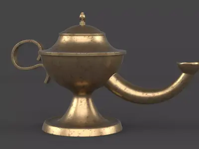 Arabic Oil Lamp 3D model