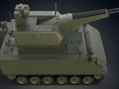 Korkut Air Defense Weapon Low-poly 3D model