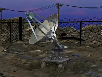 Satellite Dish Low-poly 3D model purchase