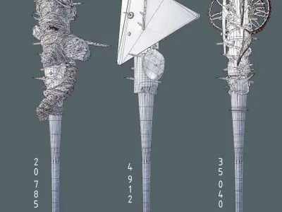 Baseball Bats Low-poly 3D model purchase