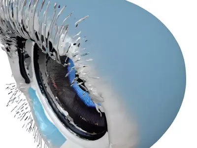 Futuristic Cybernetic Eye Isolated 3D model
