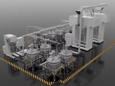 petrochemical plant-chemical plant 3D model