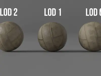 Linen Fireball Low-poly 3D model