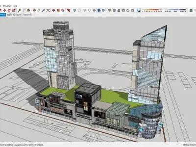 Sketchup Commercial Complex 158 3D model