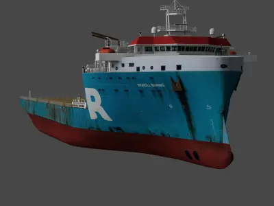 Heavy Load vessel 3D model Low-poly 3D model