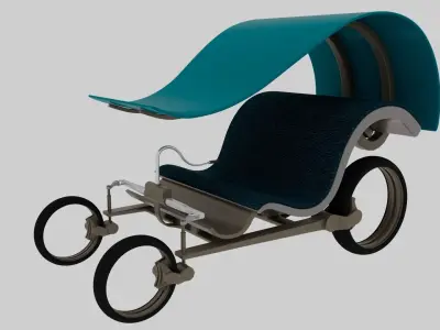 Vintage Kart 3D model