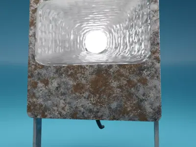 Flood Light PBR Low-poly 3D model