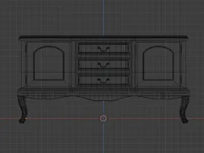 Victorian Chest Of Drawers 3D model