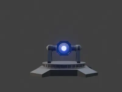 turret Low-poly 3D model