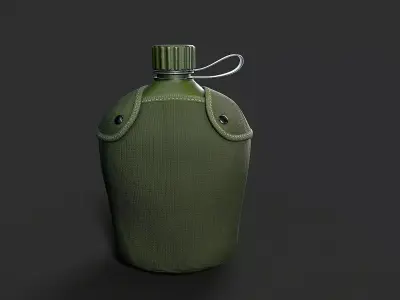 militry kettle Low-poly 3D model