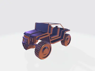 Jeep for game Free low-poly 3D model