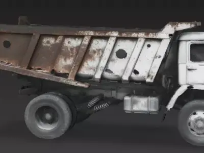Weathered Industrial Concrete Mixer Truck 3D Model Low-poly 3D model by Bolt-3D-Studio