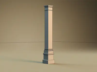 Collumn pedestal Free low-poly 3D model