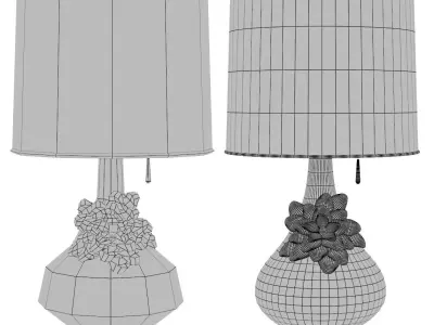 Table Lamps Stone Flower 3D model