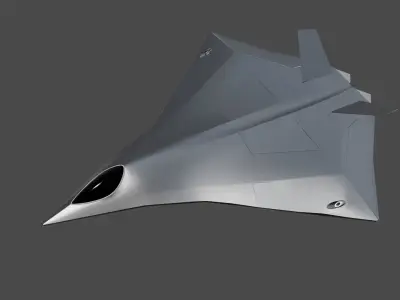 star fighter Low-poly 3D model