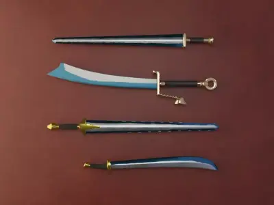 sword Free low-poly 3D model 7