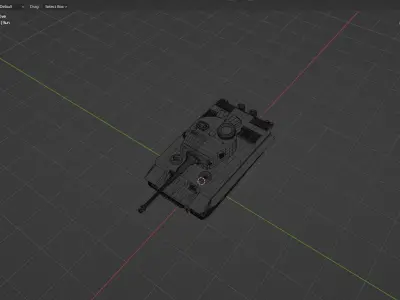 Tiger Tank WW2 LowPoly Low-poly 3D model