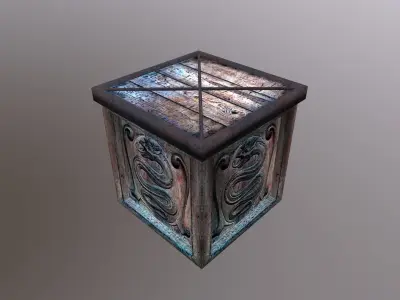 Wooden crate  Free low-poly 3D model