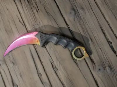 Karambit combat knife Low-poly 3D model
