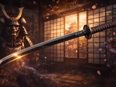 Katana Sword Blade Low-poly 3D model Free low-poly 3D model Low-poly 3D model