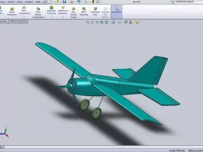 Aircraft airplane in software Free 3D model