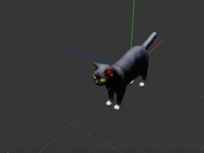Cat reality Free low-poly 3D model