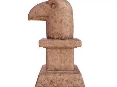 Eagle Head Statue Low-poly 3D model