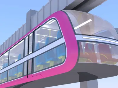 Elevated train concept 2024 3D model