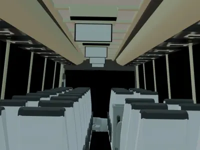 Game Ready Bus Model Low-poly 3D model