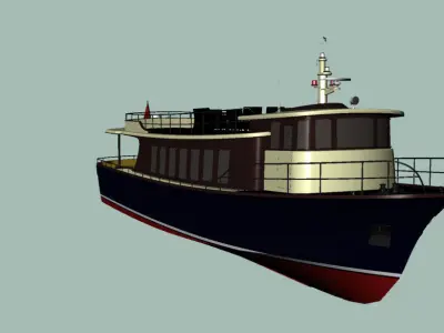 Passenger  trip ship 3D model