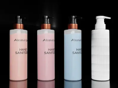 Alcohol bottle gel Free 3D model