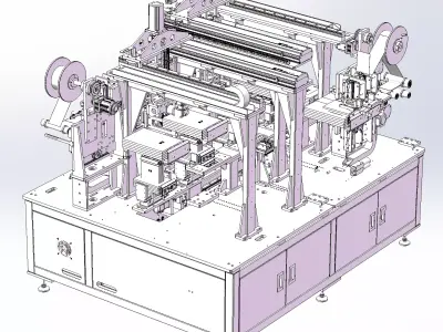 Lithium Battery Tape Wrapping Machine 3D model