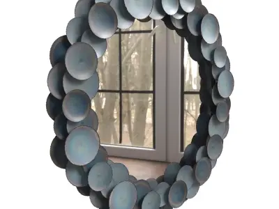 Arteriors home kensey discs large mirror  3D model