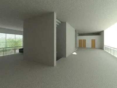 Aesthetic Commercial Building 3D model