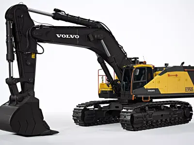2020 Volvo EC950E Large Crawler Excavator 3D model