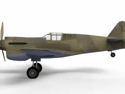 Fighter Plane Low-poly 3D model