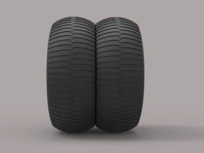 Double wheel from monster truck 3D model