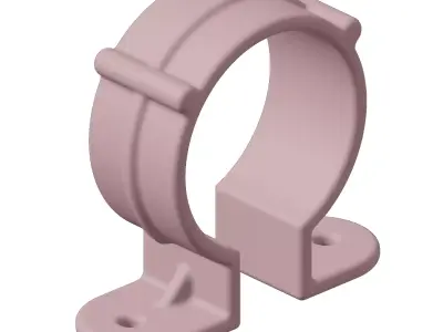 Plastic Premium Pipe Clip 3D model