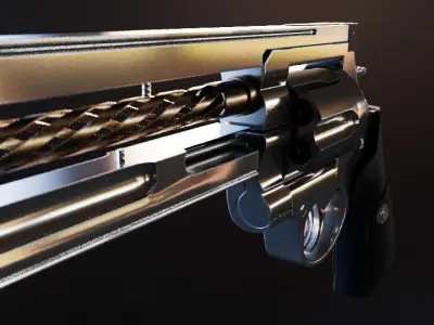 Gun model construction revolver 3D model