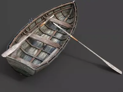Classic Wooden Speedboat Hyper Detailed Maritime 3D Model 3D model
