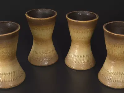 Ceramic Vase - Rustic Handcrafted Pottery Low-poly 3D model