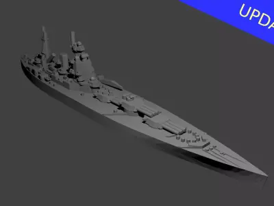 British Nelson Class Battleship 3D print model