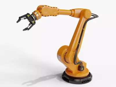 Industrial robot arm clean 3D model