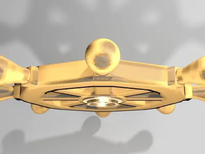 Ship Wheel 3 3D model