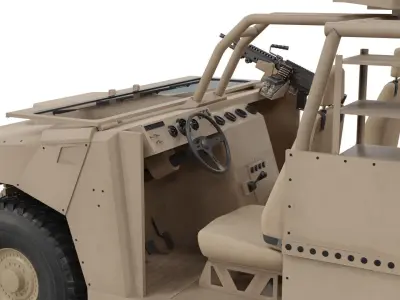 Light Tactical Vehicle Aquus AREG  Free 3D model