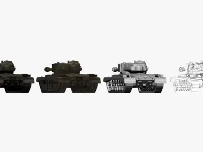001146 american tank t-32 3D model