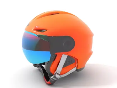 Vibrant Orange Helmet model pack Low-poly 3D model purchase
